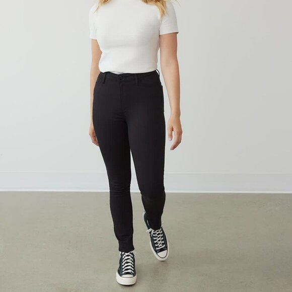 Reitmans High-Rise Black Jeans with Skinny Leg - The Signature Soft, Size 28P - Picture 1 of 13